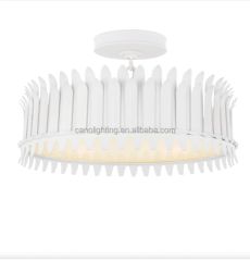 Large Round Hanging Lamp Low Ceilings Modern Glass Brass Chandelier Pendant Light - Image 3