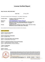 SGS Audit Report certificate from Dongguan Unique Pins & Gifts Co., Ltd.