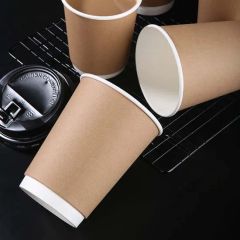 Packaging Upgrade High Compressive Strength Kraft Double Wall Latte Paper Cup - Anhui Blum Paper & Plastic Co., Ltd.