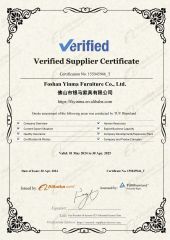 Gold supplier certificate from Foshan Yinma Furniture Co., Ltd.