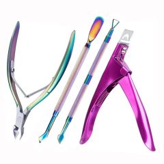 Acrylic Nail Clipper 4 in 1 Kit Pink - Image 3