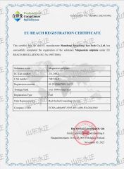REACH certificate from Shandong Yongzheng Eco-Tech Co., Ltd