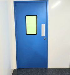 7 Feet GI Clean Room Doors Shape Rectangular Door Width 1500 mm Door Height 7 Feet Door Type Single Leaf View Panel Small - Image 1