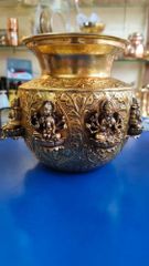 Pure Brass Lota (750ml) Shape Round Usage pooja No. of Piece 1 Capacity 7.50 - Image 1