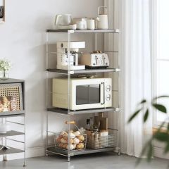 Custom Kitchen Storage Shelving Units Shelves Organizer Microwave Metal Shelf Rack - Image 1