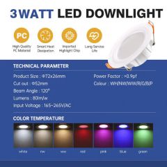 Smart RGBW Dimmable LED Panel Light with Adjustable Color Temperature - Image 6