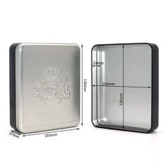 High Quality 130*105*37mm Custom Logo Square Metal Boxes Tin Container Packaging Box - Image 3