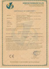 CE certificate of car charger certificate of Honestar Technology Co., Ltd. – certificate photo, supplier certificates section