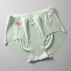 Ice Silk Lace-Trimmed Women's Seamless Panties - Image 1