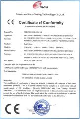 Pad Printer CE Certificate certificate of Shenzhen Tamprinter Printing Machin – certificate photo, supplier certificates section