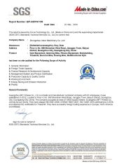 SGS certificate of Zhengzhou Inber Machinery Co., Ltd. – certificate photo, supplier certificates section