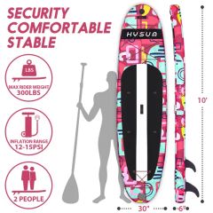 Hysum 10 6FT Inflatable Paddle Board with Complete Accessories for Surfing - Image 4