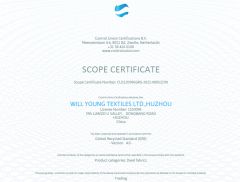 SCOPE CERTIFICATE(GRS) certificate from Will Young Textiles Ltd., Huzhou