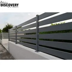Discovery Outdoor Aluminium Garden Fencing with Horizontal Slats - Image 3