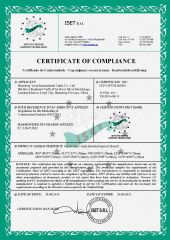 CE certificate from Yurui (Shandong) Machinery Co., Ltd.
