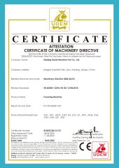 CE of punch press certificate from Nanjing Harsle Machine Tool Co., Ltd.