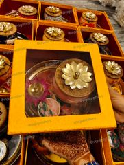 Golden Brass Plate Combo Color Golden Length 7 Inch Design Many design available Country of Origin Made in - Image 4