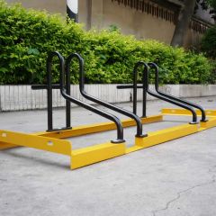 Floor Mounted Bicycle Two Multi Bike Floor E Bike Parking Rack Stand - Suzhou Litan Metal Co., Ltd.