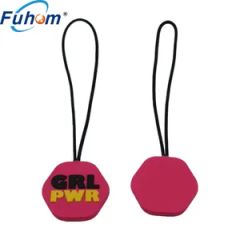 Custom Silicone Rubber Zipper Pull Ropes Zip Puller Fastener for Clothing Accessories - Image 1