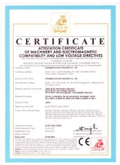 CE certificate of Lathe certificate from Shanghai Sumore Industrial Co., Ltd.
