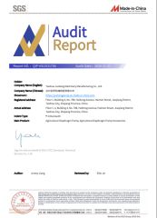 Certificates certificate from Taizhou Jusheng Machinery Manufacturing Co., Ltd.