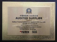 SGS Certification certificate of Dalian Yuntai Industrial Equipments Co., Ltd. – certificate photo, supplier certificates section