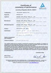CPR certificate from Shanghai Kuka Special Cable Co., Ltd.