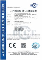 CE CERTIFICATE of LABELING MACHINE certificate from Foshan Henwi Technology Co., Ltd