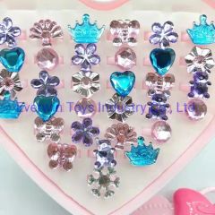 Plastic Toy Children Gift Jewelry Diamond Finger Rings - Image 3