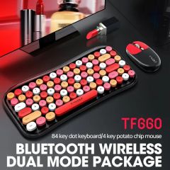 Fashionable Keyboard Mouse Set 84 Keys Keyboard and Mouse Combo Set Game Keyboard - Image 1