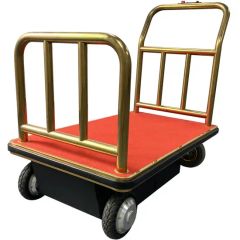 Custom Modern Metal 4 Wheel Luggage Cart - Image 3