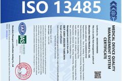 ISO13485 certificate from Shenzhen Weizi Health Co., Ltd