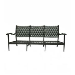 Weather Resistant Gray Outdoor Sofa for Patio Decor - Image 1