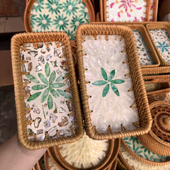 Premium Handicrafts Rattan Woven Trays - Image 2