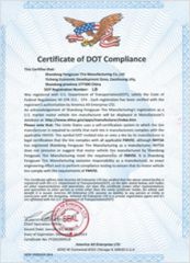 DOT certificate of Qingdao Everich Tire Co., Ltd. – certificate photo, supplier certificates section