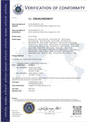 CE certificate of Eve Go Energy Co., Ltd. – certificate photo, supplier certificates section