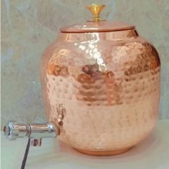 1000 ml Copper Water Tank Usage For Water Storage Material Copper Capacity 1000 ml Shape Cylindrical Finish Polished Size Medium - Image 1
