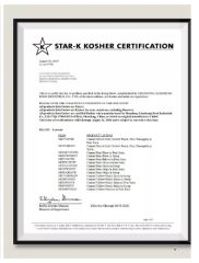 KOSHER certificate of Xiamen Long Xian Trade Co., Ltd. – certificate photo, supplier certificates section
