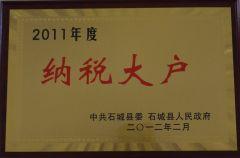 Major tax payer--Jiangxi Gandong Mining Equipment Machinery Manufacturer certificate from Jiangxi Gandong Mining Equipment Machinery Manufacturer