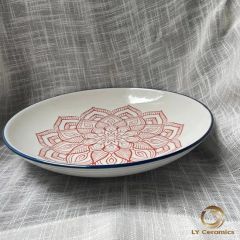 12 75 Rice Pasta Fuirt Plate Soup Bowl Healthly Pad Printing Porcelain Ceramic Kitchenware Tableware - Image 2