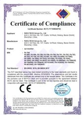 CE certificate from Favo-Tech Group Co., Ltd