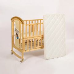 High Durability Baby Cradle Bassinet with Safety Guardrail - Image 3