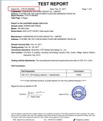 PVOC Test Report certificate from Dongguan City Bedding King Co., Ltd.