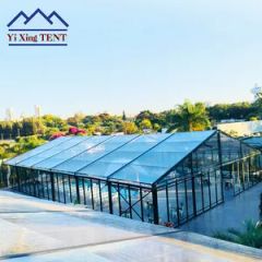 Made in China 15X30m 20X60m 50X100m Herringbone Roof Glass Wall Event Accessories Party Iight Transparent PVC Roof Tarpaulin Party Tent for Sales - Image 2