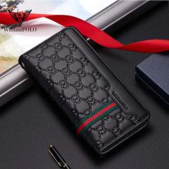 Luxury Designer Wallet Fashionable Leather Long Wallets for Men - Image 3