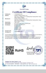 RoHs Certificates certificate from Hangzhou Fengqing Printing Co., Ltd.