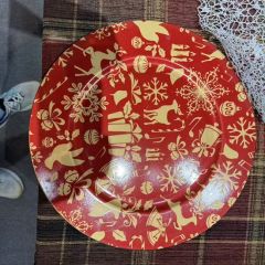 Transfer Printing Process PP Material Disposable Plastic Fine Dining Restaurant Charger Plate - Image 1