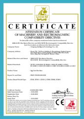 CE certificate of Gelgoog Intelligent Technology Co., Ltd. – certificate photo, supplier certificates section