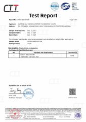 Salt Water Corrosion Test certificate from Guangzhou Qisheng Garment Accessories Co., Ltd.
