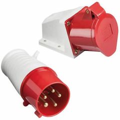 16A Industrial Plug Sockets Voltage 220V IP Rating 44 MCB Protected Yes Current Rating 16A Interlock Facility - Image 1